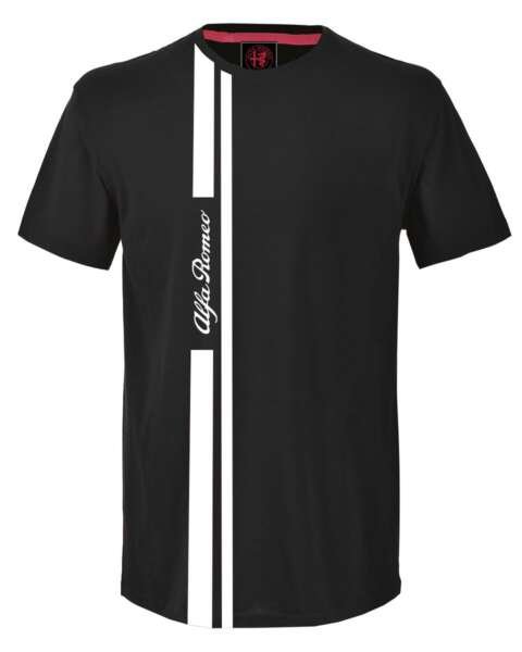 Playera Alfa Romeo Negro Cuello redondo AR-105